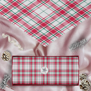 Papel De Seda Tartan - Vermelho Branco e Verde