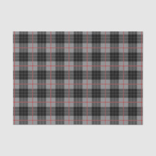 Papel De Seda Tartan xadrez preto da cinza