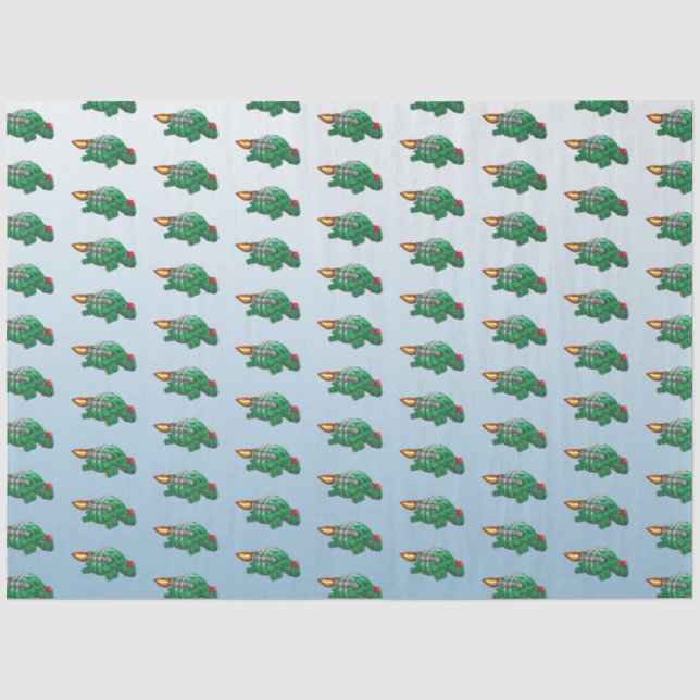Papel De Seda Tartaruga Foguete (Frente )