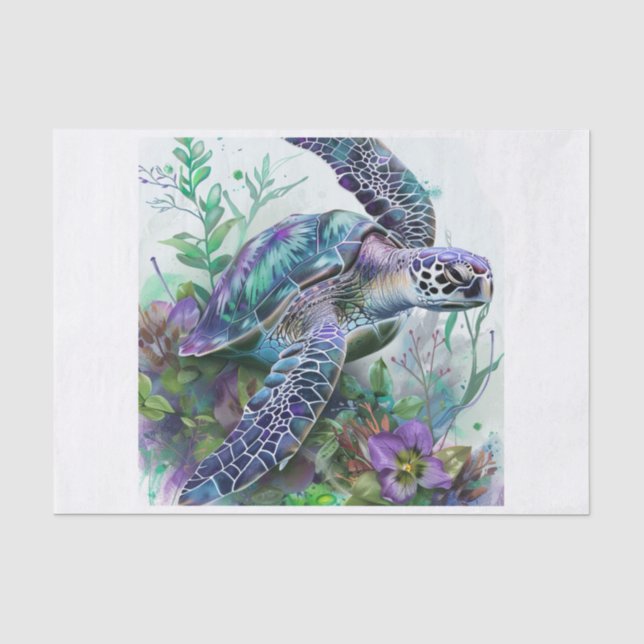 Papel De Seda Tartaruga marinha4 (Frente )