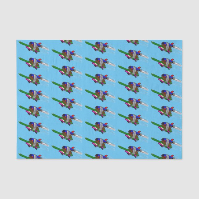 Papel De Seda Tartaruga voadora (Frente )