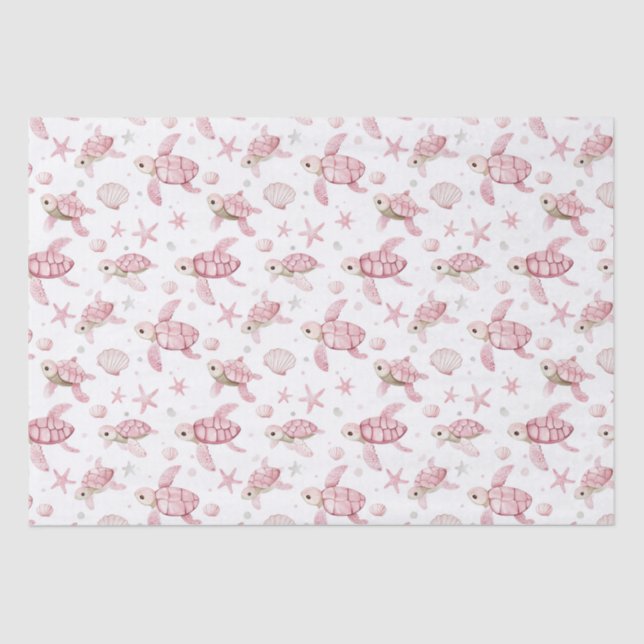Papel De Seda Tartarugas e bebês (Frente )