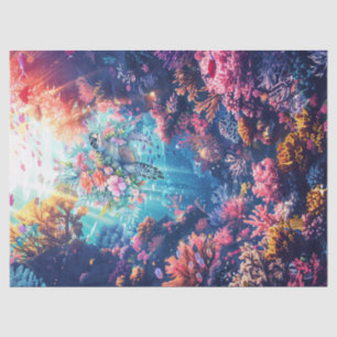 Papel De Seda Tartarugas Marinhas Em Linda Decominação Do Oceano