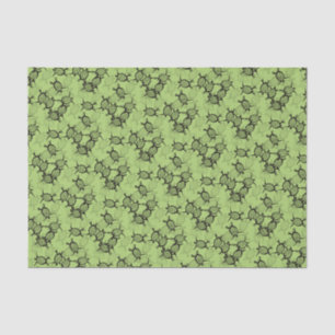 Papel De Seda Tartarugas marinhas em verde