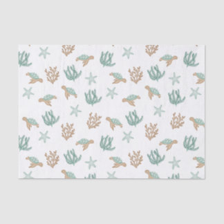 Papel De Seda Tartarugas Nadando