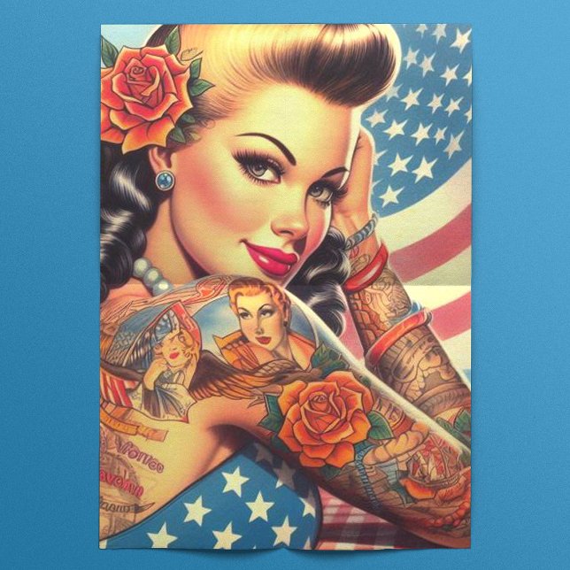 Papel De Seda Tatuagem American Girl (Criador carregado)