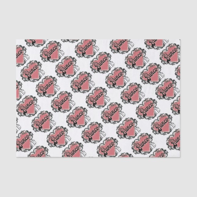 Papel De Seda tatuagem do coração do bunco (Frente )