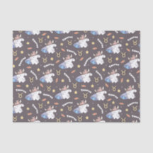 Taurus Dreams - Padrão Zodiac Bunny Sonolento