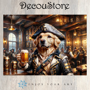 Papel De Seda Taverna do Cão Pirata Decoupage