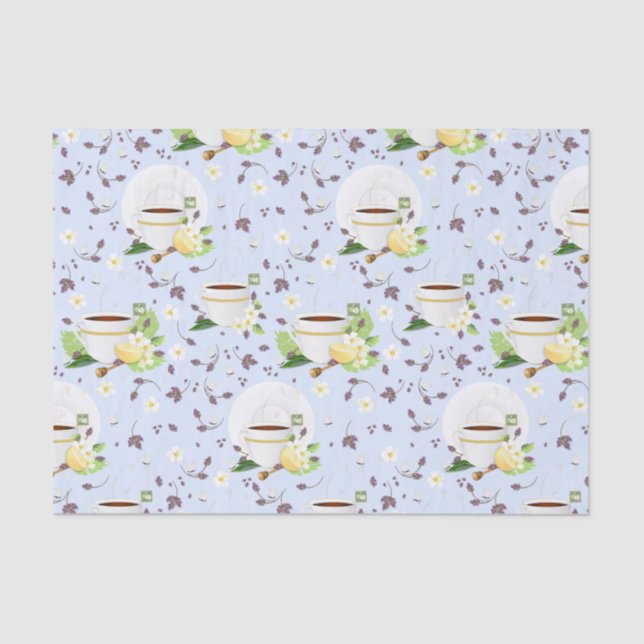 Papel De Seda Tea Lemon Lavanda (Frente )