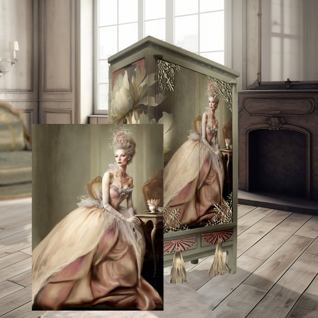 Papel De Seda Tea Time Mary Antoinette Style Retrair Art (Criador carregado)