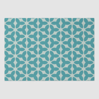 Papel De Seda Teal Blossom - Simetria Pastel