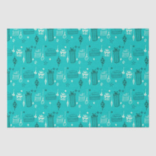 Papel De Seda Teal de presente de Natal