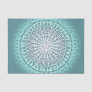 Papel De Seda Teal Green Chevron Mandala