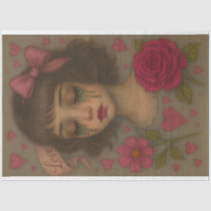 Papel De Seda Tears of Love Decoupage Paper - Pop Girl