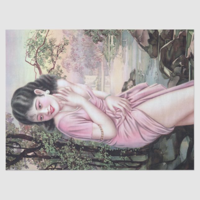 Papel De Seda Teasin Stream Oasis por Shanghai China Girl (Frente )