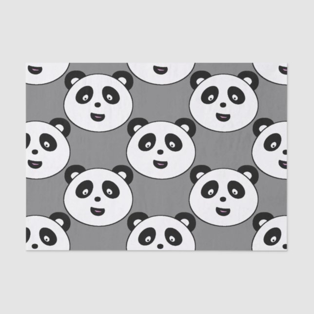 Papel De Seda Tecido bonito da panda (Frente )