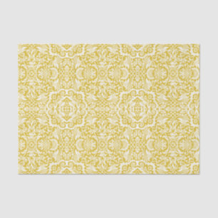 Papel De Seda Tecido Brocade Brocade com Damasco Branco ou Desac