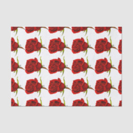 Papel De Seda Tecido da rosa vermelha