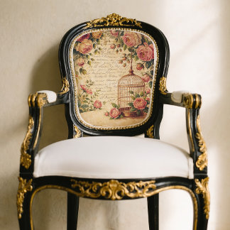 Papel De Seda Tecido de Birdcage do Chique Vintage ou Desanexaçã