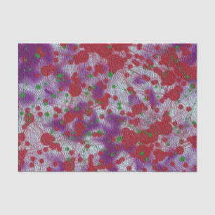 Papel De Seda Tecido de Blob Faux Marble Vermelho Verde
