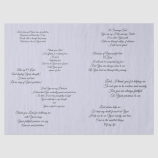 Papel De Seda Tecido de Decoupage com orações cristãs