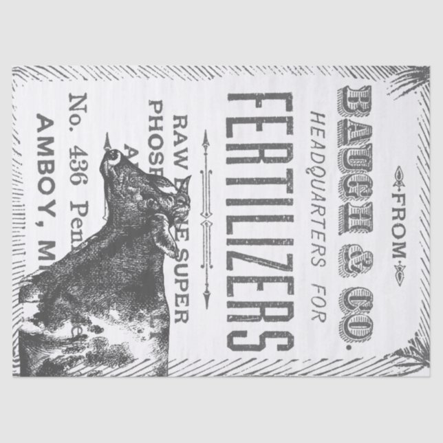 Papel De Seda Tecido de Decoupage da vaca do país (Frente )