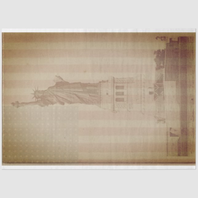 Papel De Seda Tecido de Decoupage de Mobiliário Patriótico (Frente )