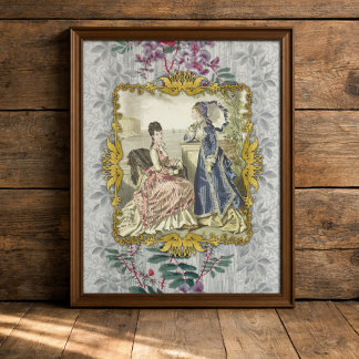 Papel De Seda Tecido de Decoupage de Moda Costeira Vitoriana Fra
