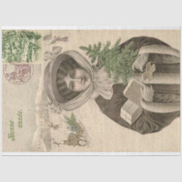 Papel De Seda Tecido de Decoupage do Mobiliário de Natal Vitoria