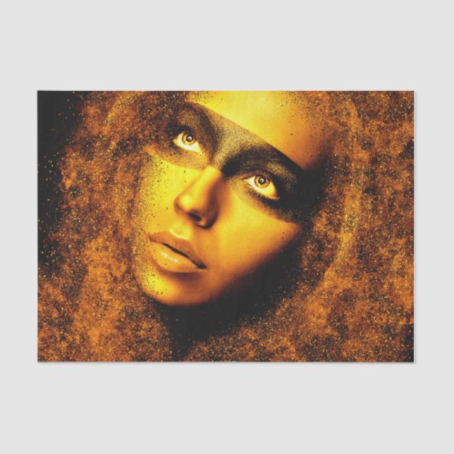 Papel De Seda Tecido de descaptação da ouro (Frente )