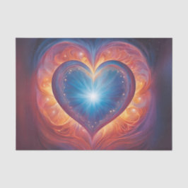 Papel De Seda Tecido de dissociação do coração grande brilho