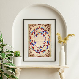 Papel De Seda Tecido de dissociação floral da Vintage