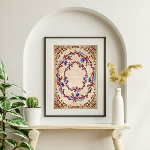 Papel De Seda Tecido de dissociação floral da Vintage