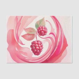 Papel De Seda Tecido de dissociação framboesa