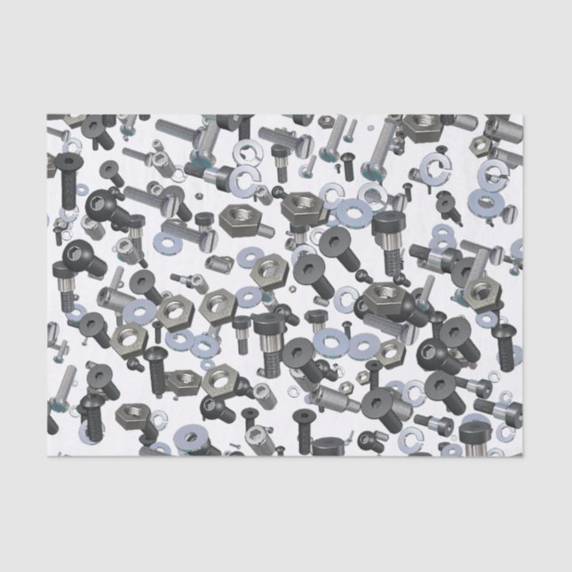 Papel De Seda Tecido de enrolamento - Loucos e parafusos (Frente )