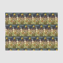 Papel De Seda Tecido de esqueleto do partido da abóbora do Dia