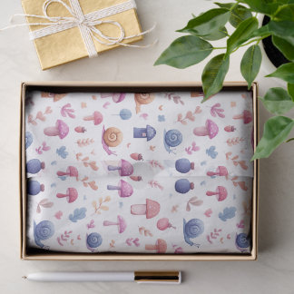 Papel De Seda Tecido de padrão de jardim mágico Whimsical