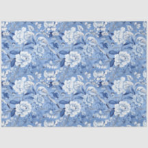 Tecido de Padrão Floral Chinoiserie