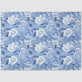 Papel De Seda Tecido de Padrão Floral Chinoiserie