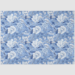 Papel De Seda Tecido de Padrão Floral Chinoiserie