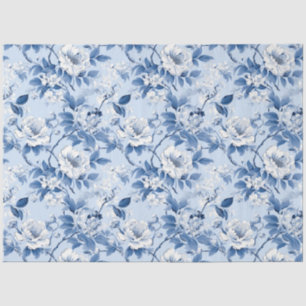 Papel De Seda Tecido de Padrão Floral Chinoiserie