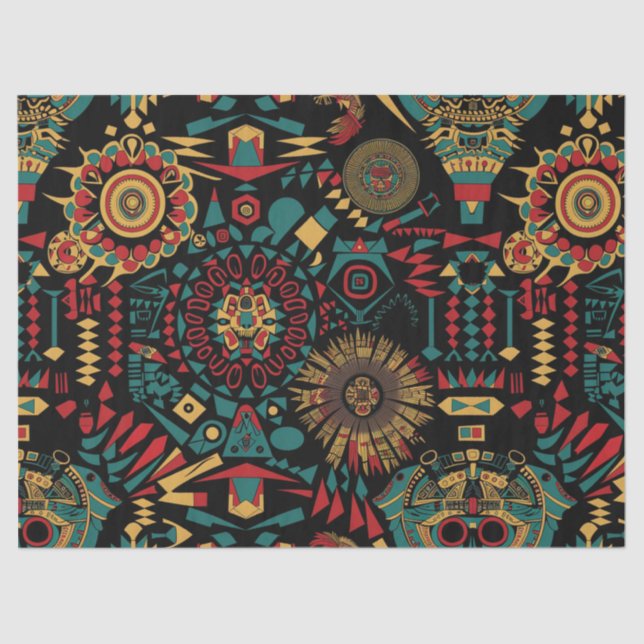 Papel De Seda Tecido de presente "Padrões Inspirados no Patrimôn (Frente )