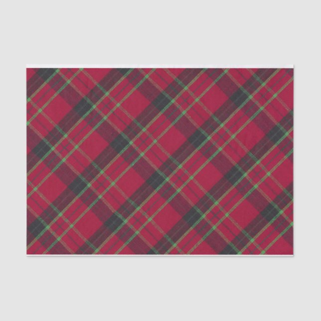 Papel De Seda Tecido de Xadrez de Natal (Frente )