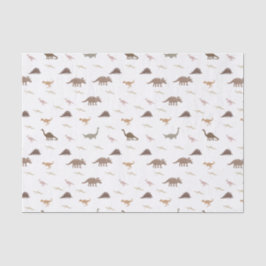 Papel De Seda Tecido Dinossauro Moderno