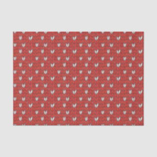Papel De Seda Tecido do KNIT do CORAÇÃO