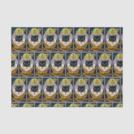 Papel De Seda Tecido do partido da bruxa do gato preto do Dia