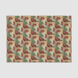 Papel De Seda Tecido do partido do papai noel do feriado do