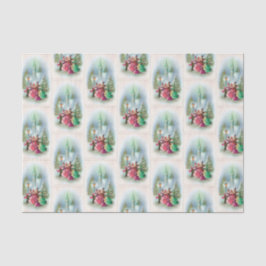 Papel De Seda Tecido do partido dos Carolers do feriado do natal