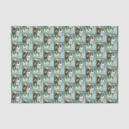 Papel De Seda Tecido do partido dos pássaros do feriado do natal